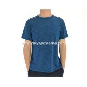 Men's spring and summer blue T-shirt